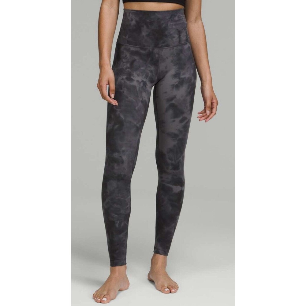 Lululemon Women Align Super High Rise Pant 28" Diamond Dye Pitch Grey Size 14